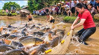 Catching Fish in a Village Pond—Girl Uses a Giant Net for One Massive Haul! Guide