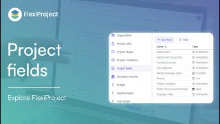 How do project fields work in the FlexiProject software