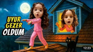 MENESA ESİLA  UYURGEZER OLDU‼️ANNEM  NE YAPTI UYURGEZER ŞAKASI