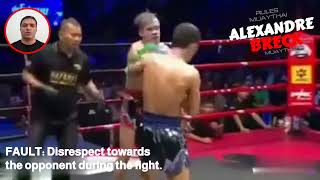 Disrespect towards the opponent during the fight.