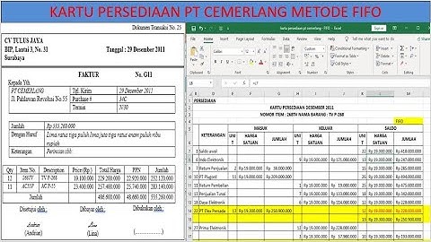 Cara Membuat Kartu Persediaan Metode FIFO untuk Perusahaan Dagang - PT Cemerlang