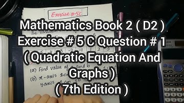 Mathematics Book 2 (D2) | New Syllabus | 7th Edition | Ex # 5 C | Q # 1 | in Urdu Hindi