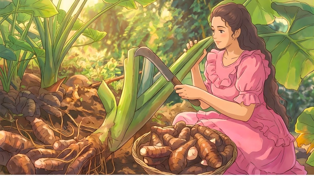 Harvesting Taro Roots Before the Rainy Season 🍧 Making Sweet Desserts & Snacks