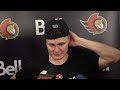 Michael Amadio, Tim Stützle, Travis Green Postgame Media vs PHI