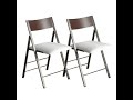 VASTATIO 2-Pack Padded Folding Chairs - White Review - Pros &amp; Cons - folding chairs with cushion