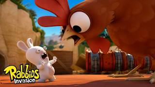 When a Tiny Rabbid Meets a Mega Chicken... 🤏😂  | Rabbids Invasion 🐰