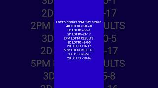 Pcso Lotto Result May 32023