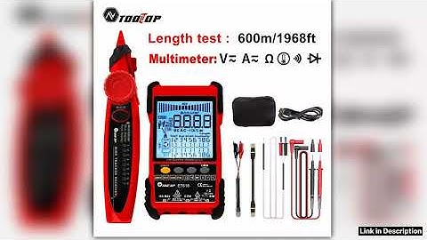 TOOLTOP Network Cable Tester Multimeter Lan Cable Tracking POE Test 400M600M Length Measure Sensiti
