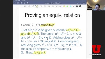 Lecture 14 - Part 1: Equivalence relations
