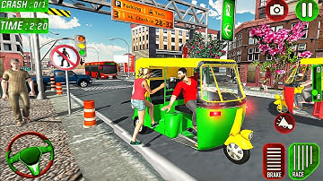 Tuk Tuk Rickshaw Driving Simulator - City Auto Driver Parking - Android GamePlay