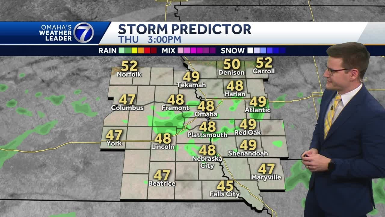 Spotty showers possible Thursday afternoon, evening - YouTube
