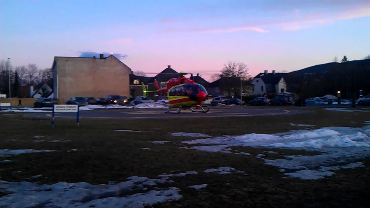 Luftambulansen letter fra sjukehuset i Drammen