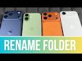 How to Rename App Folder on iPhone in 2026