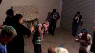 Silly String attack at Mace's party!