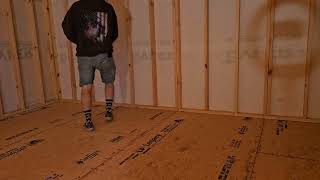 Framing windows in our tiny house.