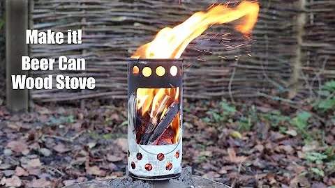 Build A Wood Burning Stove from a Beer Can.  Make Your Own Gear. Twig Stove.