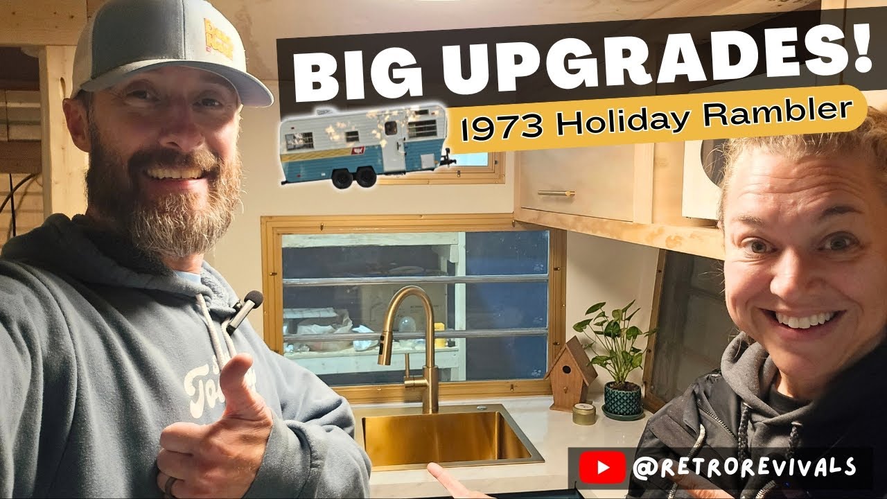 Big Progress Inside Our Vintage Camper! Kitchen + Bedroom Makeovers