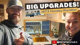 Big Progress Inside Our Vintage Camper! Kitchen + Bedroom Makeovers