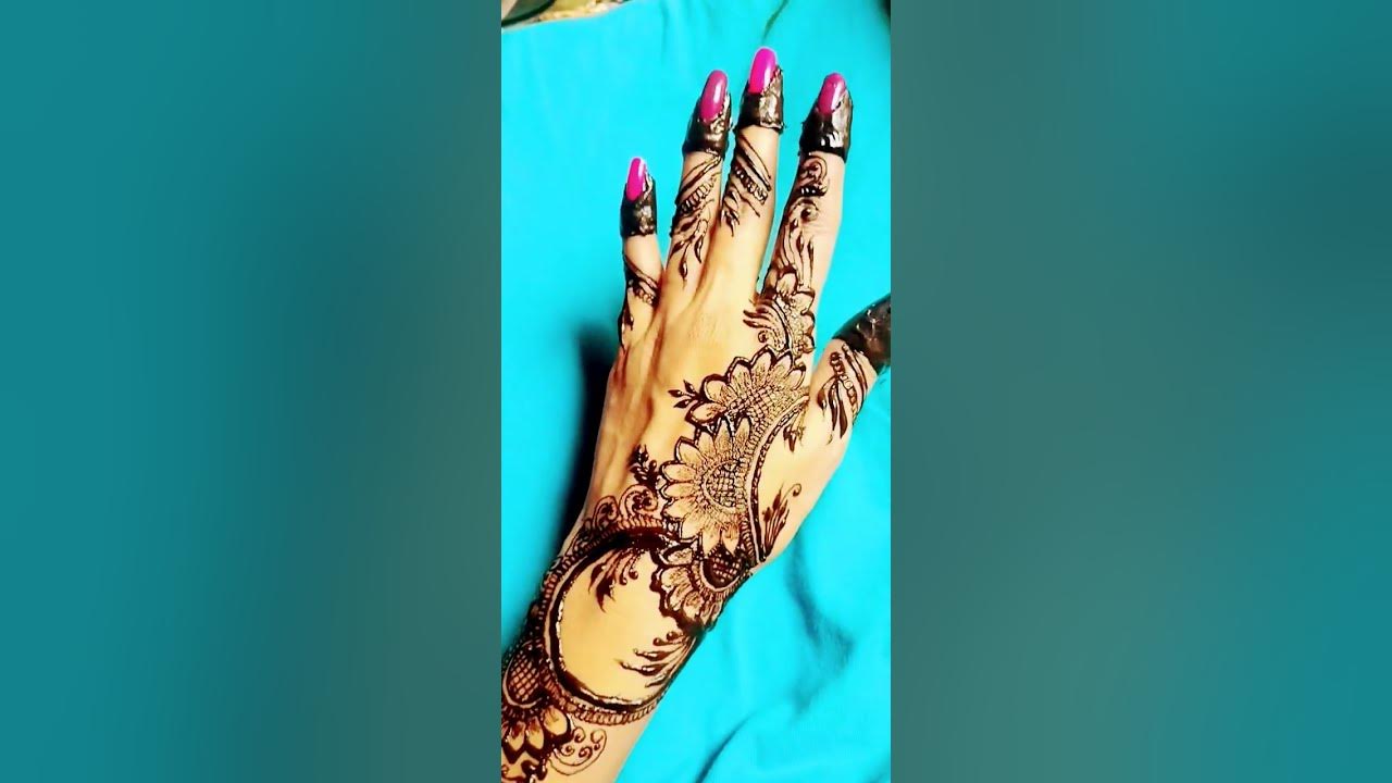 Back hand beautiful mehndi for Engagement special - YouTube