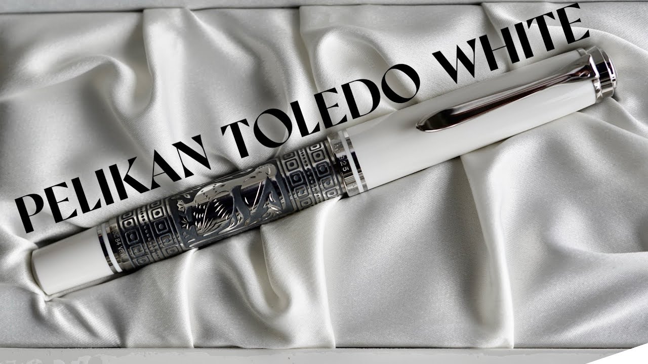 The NEW Hand Engraved PELIKAN M910 TOLEDO WHITE Special Edition