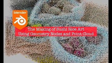 LIVENODING / Sushi Rice Art Using Geometry Nodes and Point Cloud