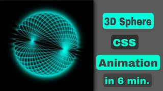 Pure CSS 3d sphere animation || 3d sphere animation #youtube #viral