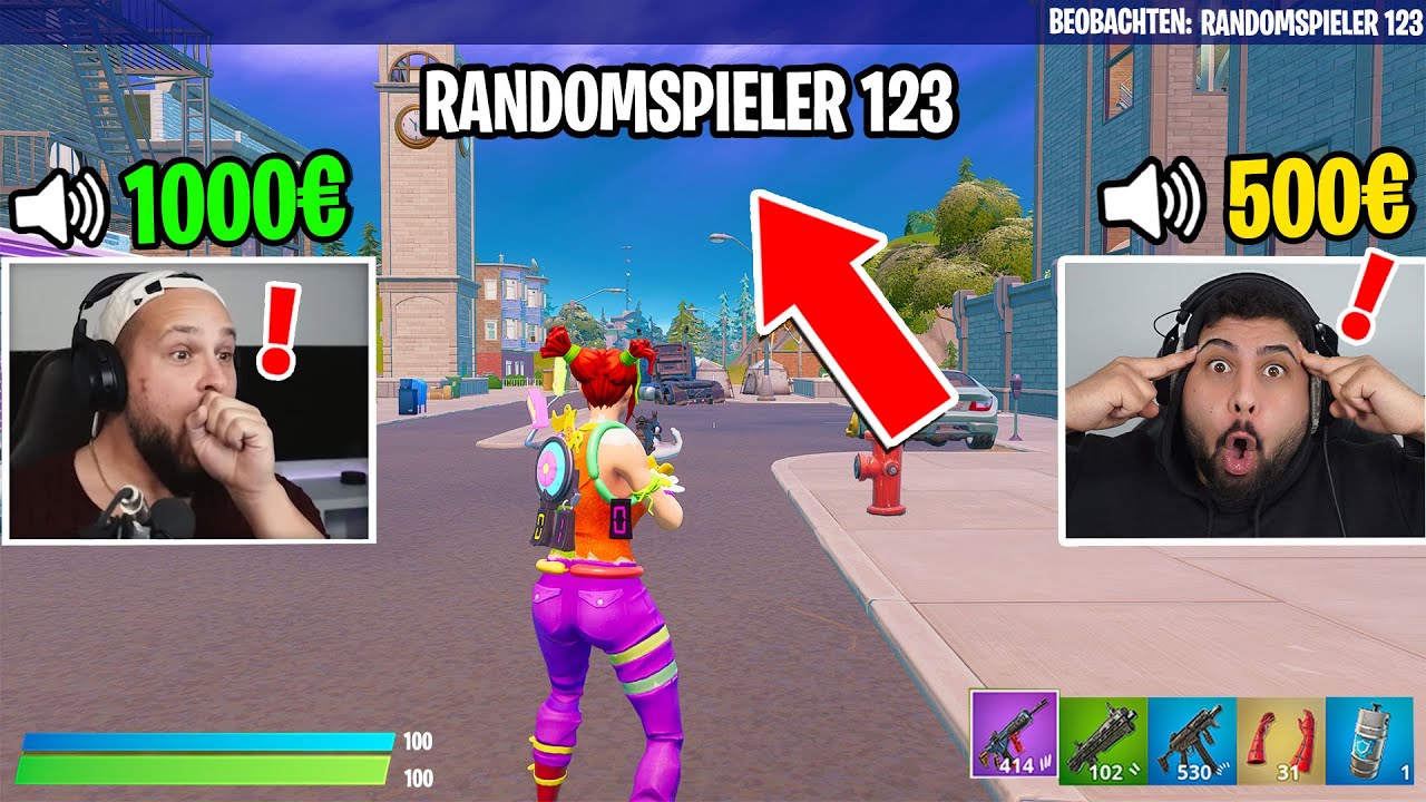 Wir WETTEN auf RANDOM Fortnite SPIELER!
