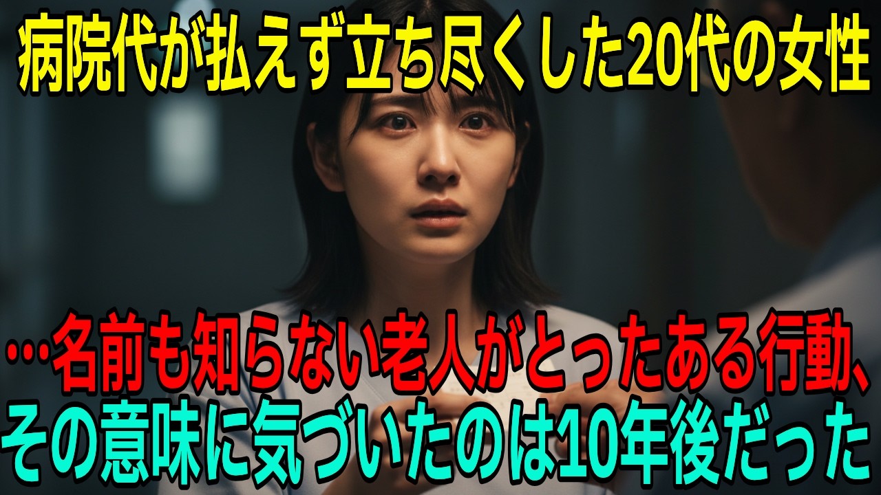 病院代が払えず立ち尽くした20代の女性… 名前も知らない老人がとったある行動、その意味に気づいたのは10年後だった 【感動する話】