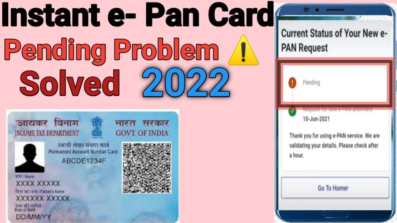 Instant e-Pan Card pending ⚠️ Problem ?? Solved | Instant e pan card ...