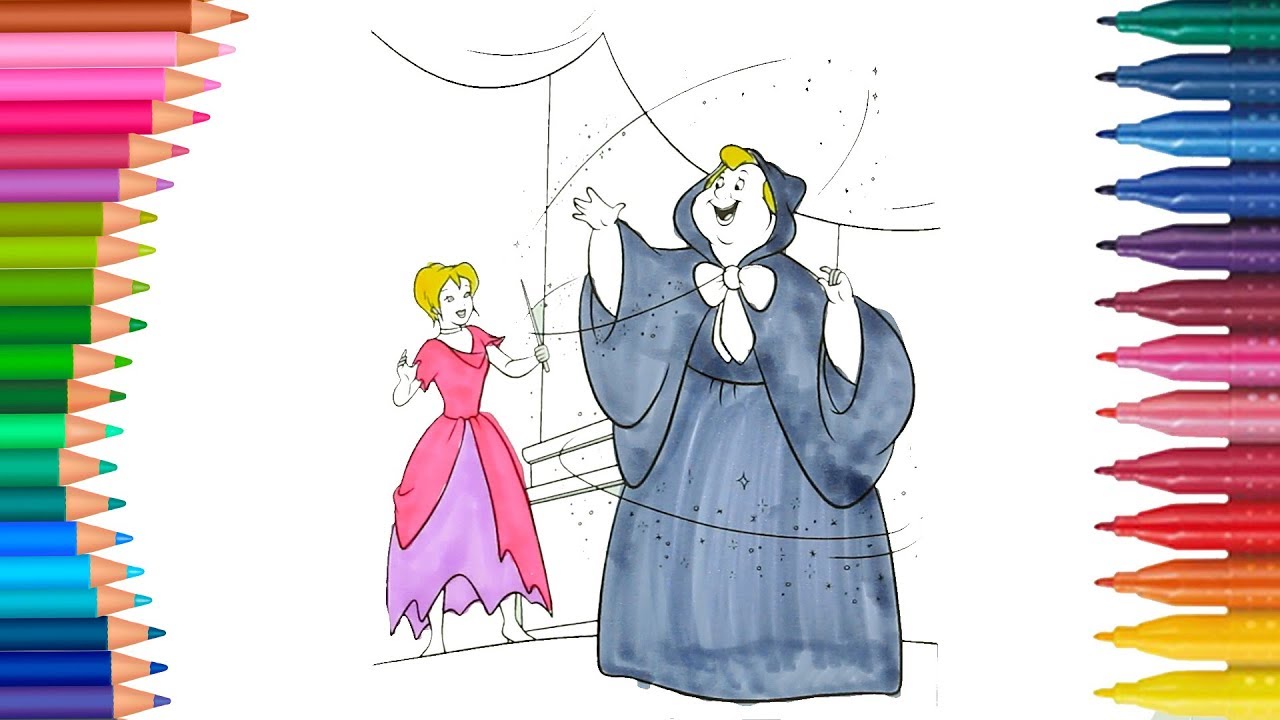 Aschenputtel | Wie zeichnet und färbt | Kleine Hände Malbuch.