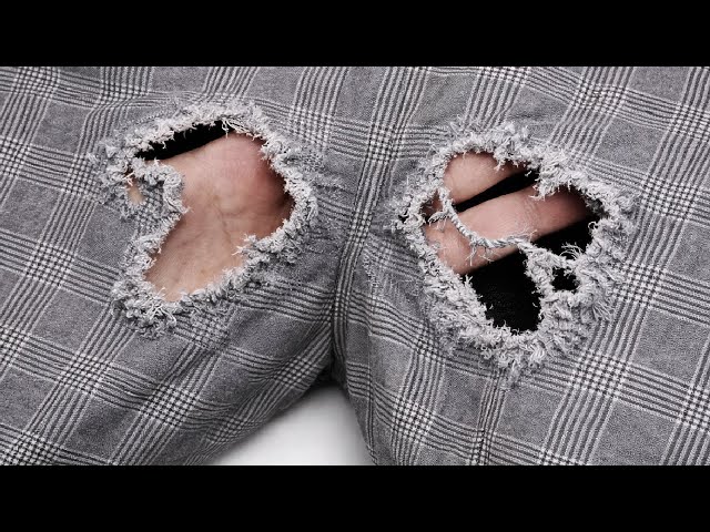 THE MOST INVISIBLE WAY to Fix a Hole Between the Legs on Pants