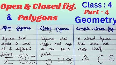 🔺Polygons | What is a Polygon? | Open and Closed Figures | Simple closed figures