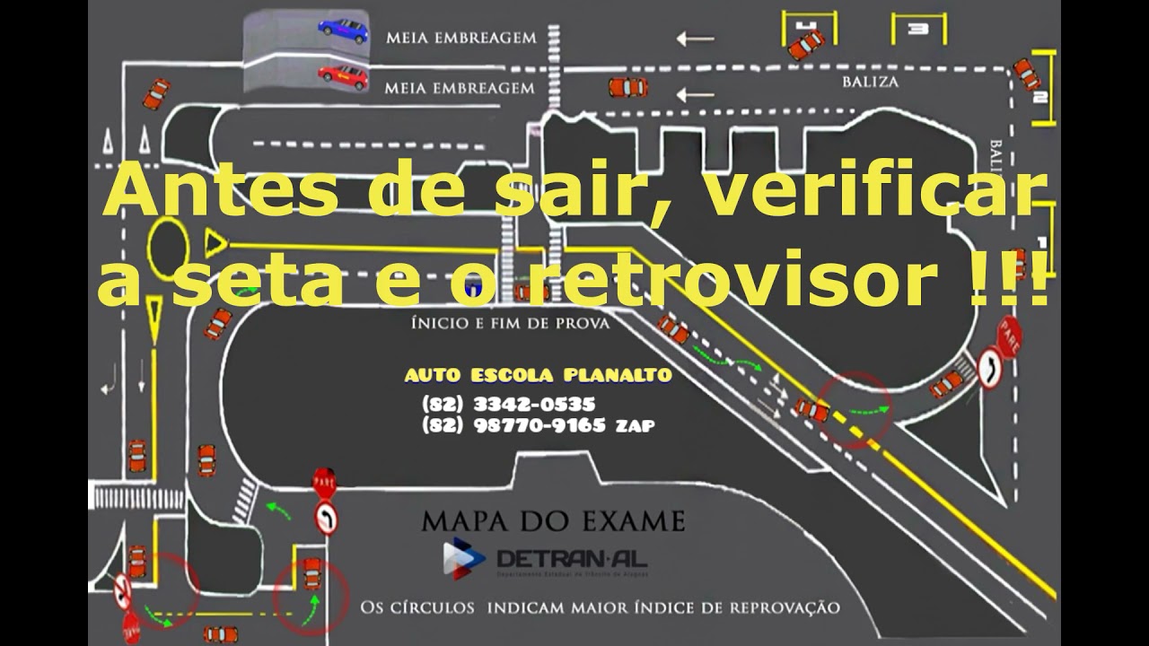 MAPA DO EXAME PRÁTICO DETRAN MACEIÓ ALAGOAS DICAS E DETALHES DE COMO