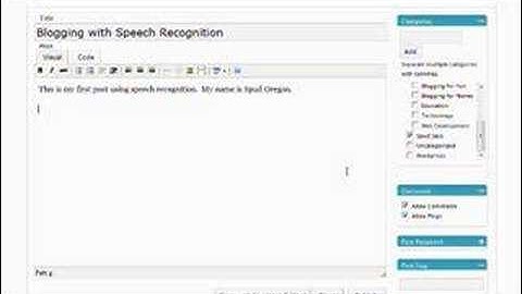 Trying Windows Speech Recognition