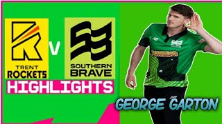 George Garton three wickets haul  | Southern Brave vs Trent Rockets - highlights | The Hundred 2021