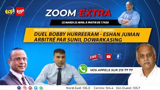 Zoom Extra : Michael Jean Louis reçoit Bobby Hurreeram - Eshan Juman arbitré par Sunil Dowarkasing.