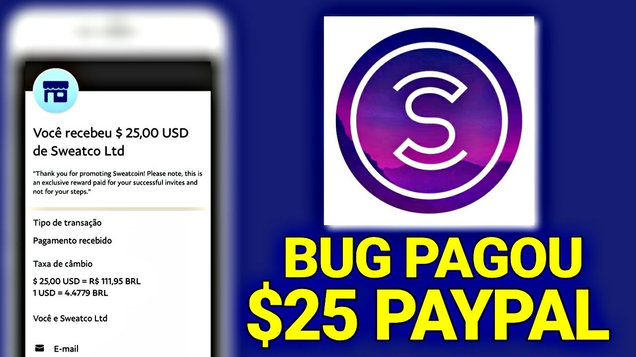 Sweatcoin Pagou $25 – Como GANHAR DINHEIRO no PAYPAL CAMINHANDO