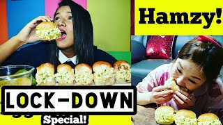 Real Mukbang:) HAMZY's Egg Sandwich (ft. Cheesy Noodle) #EatingShow #HamzyEggSandwich #Hamzy