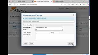osTicket Adding Users