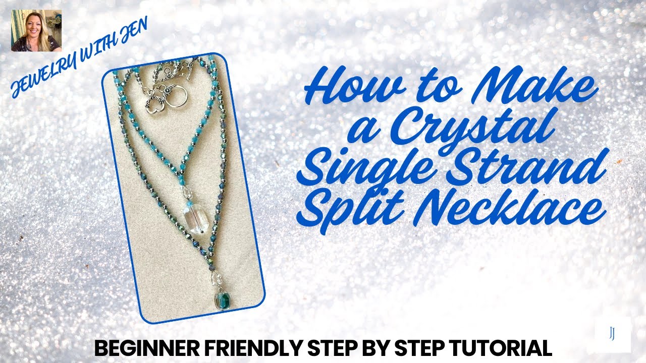 How to Make a Crystal Single Strand Split Unique Necklace - Technique Tutorial