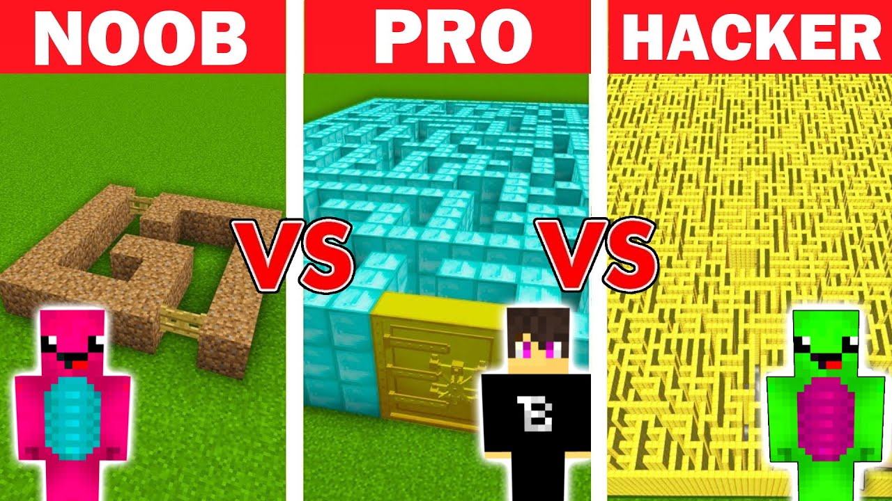 NOOB vs PRO vs HACKER: ÓRIÁS LABIRINTUS ÉPÍTŐ KIHÍVÁS!