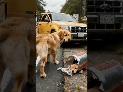 Kind Driver Rescues Trapped Puppy on the Highway! #kindness #animals #petlovers