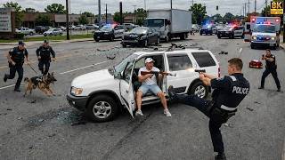 Craziest Police Dashcam Moments: Wild PIT Maneuvers and High-Speed Crashes #33