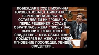 картинка: ПОБЕЖДАЯ В СУДЕ, МУЖЧИНА ТОРЖЕСТВОВАЛ, ОТБИРАЯ ВСЁ У БЕРЕМЕННОЙ ЖЕНЫ, НЕ ОСТАВЛЯЯ ЕЙ НИ ГРОША