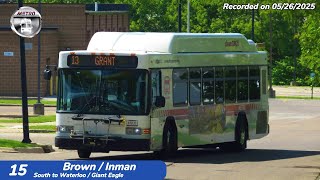Akron Metro 2012 Gillig Low Floor CNG 40’ #2132 ride [15 Brown / Inman]