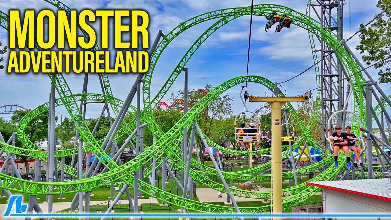 Monster Roller Coaster Adventureland Iowa 4k Off Ride Youtube