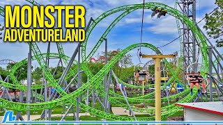 MONSTER Roller Coaster, Adventureland Iowa, 4K Off-Ride