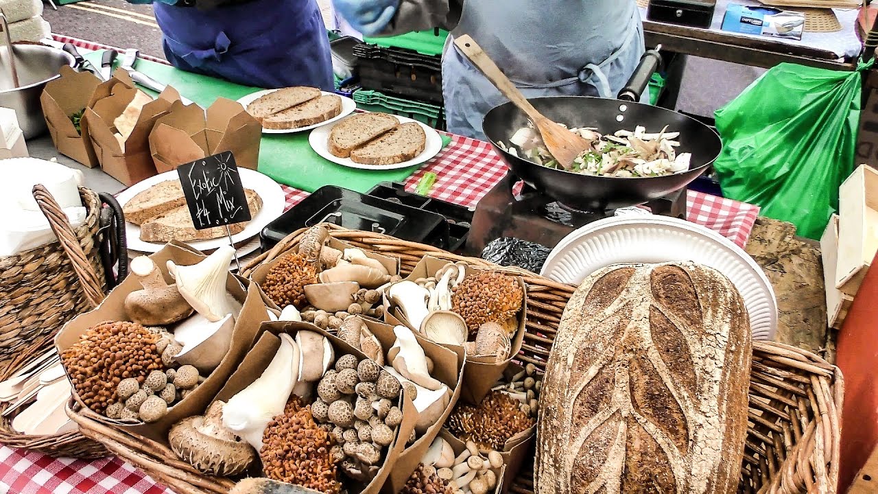 Mushroom Sandwich and Risotto Tasted in Broadway Market Road. London