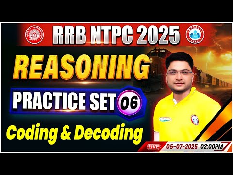 RRB NTPC Reasoning Classes 2025 | NTPC Reasoning Practice Set #06 | Railway NTPC Reasoning MCQs