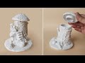 Easy Stone House, Toilet Roll Tube Craft, No Hot Glue, No Aluminium Foil